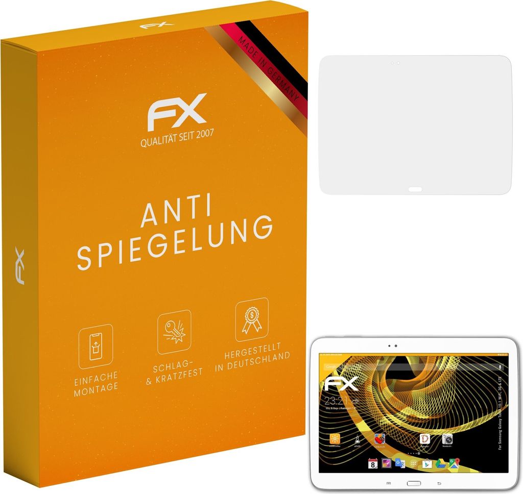 atFoliX FX-Antireflex 2x Schutzfolie kompatibel mit Samsung Galaxy Tab 3 10.1 (WiFi, 3G & LTE) Displayfolie