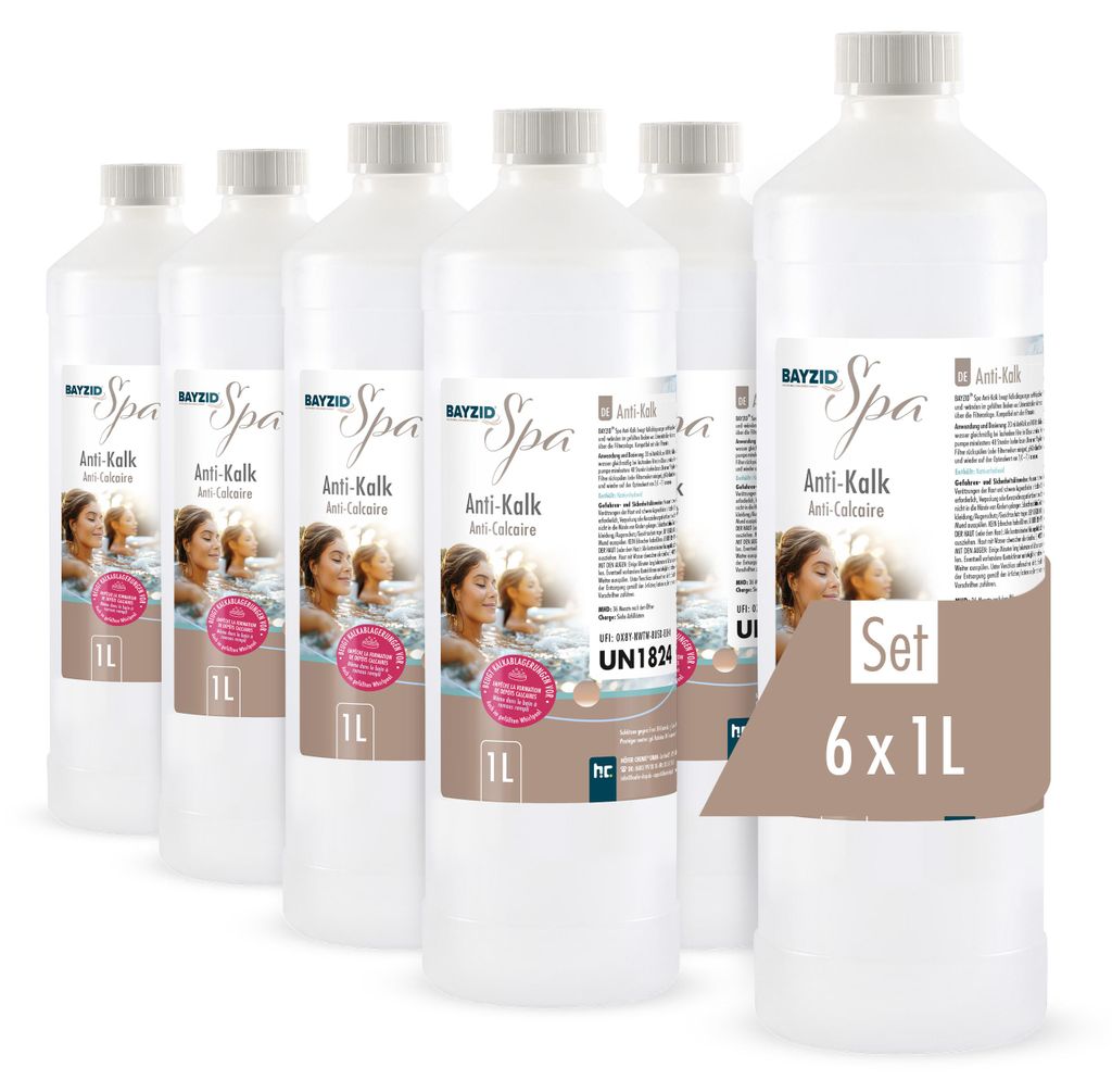6x1 L BAYZID® SPA Anti-Kalk für Whirlpools Produktbild 