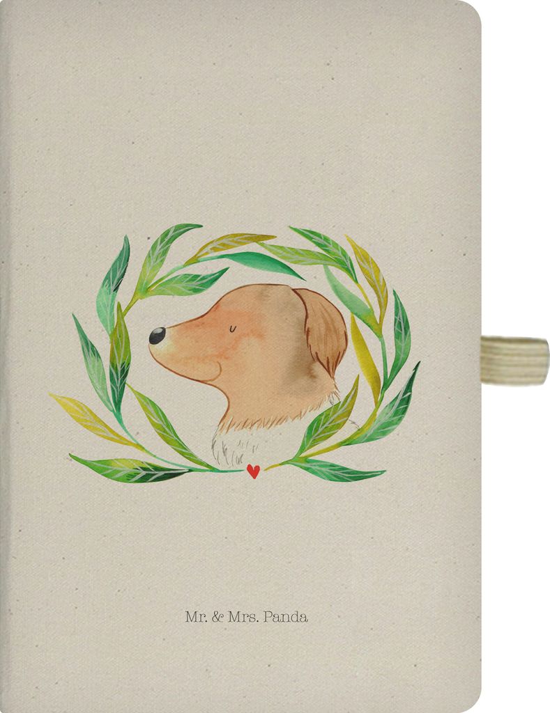 Mr. & Mrs. Panda Tagebuch Hund Blumen - Transparent - Geschenk, Hundeglück, Selbsttherapie, Adressbuch, Hunde, notizbuch, Niedlich, A5, Journal, S...