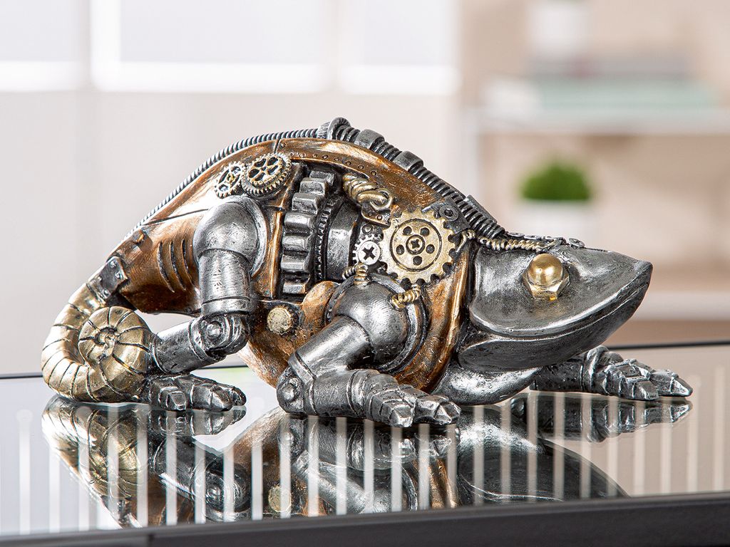 Gilde Figur, Kameleon, Steampunk Cameleon, Zahnrädermotiv, Obrázok produktu 