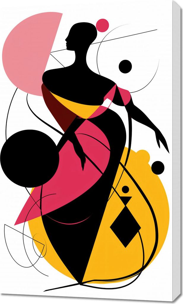 Bild 60x100cm Silhouette der Grazie