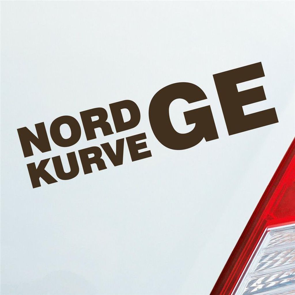 Auto Aufkleber Nordkurve Fans GE Fussball Gelsenkirchen 15x4 cm Braun Sticker Heckscheibenaufkleber