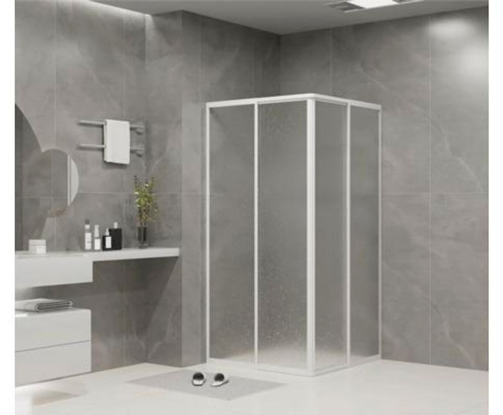 Aurlane Eckeinstieg mit Gleittür/Schiebetür 90 x 90 x 180 Produktbild 