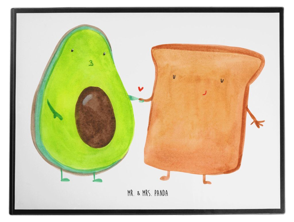 Mr. & Mrs. Panda Schreibunterlage Avocado Toast - Weiß - Geschenk, Hochzeit, Verliebt, schreibtischunterlagen, Unterlage Schreibtisch, schreibtisc...