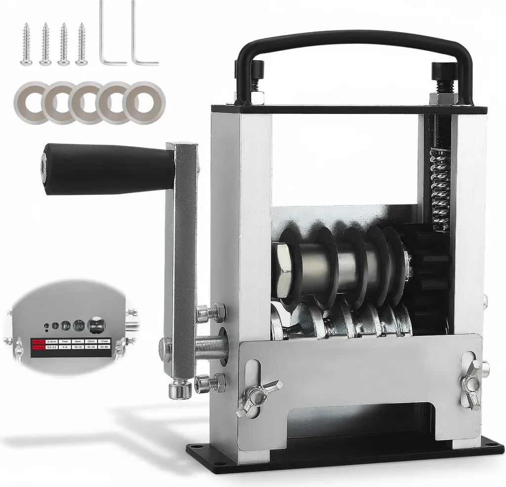 Dénudeuse manuelle 6 canaux avec 5 lames en acier pour fils de 1 à 17 mm