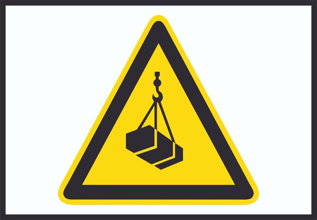 Achtung Schwebende Last Symbol A1 (594x841mm) Schild