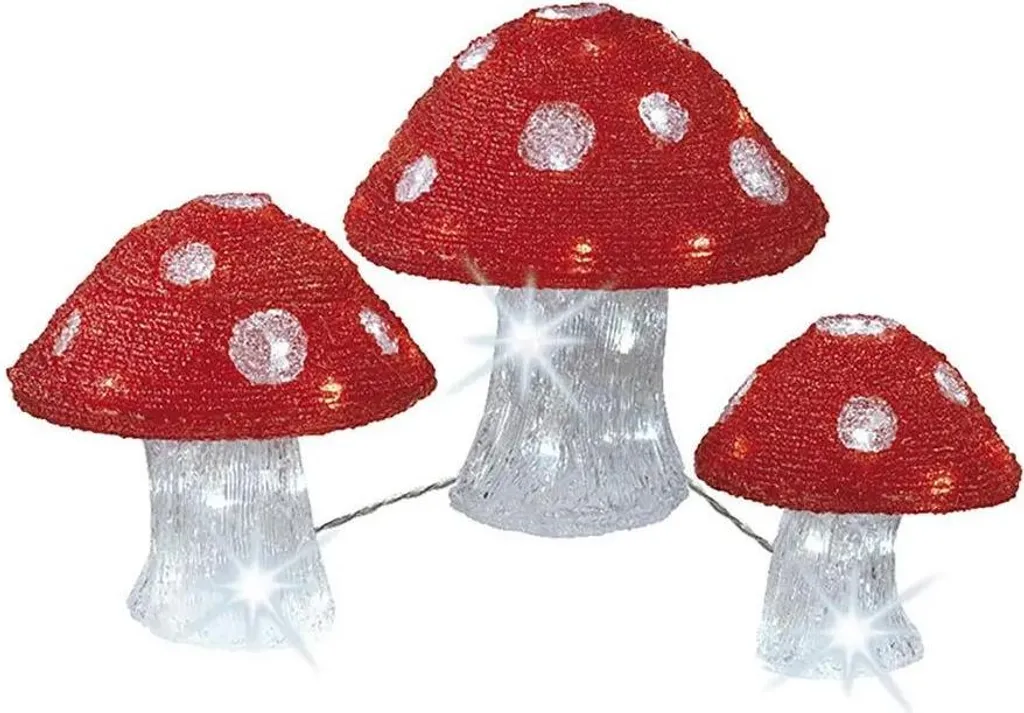 Éclairage Décoratif Jardin Champignons Acrylique pour Ambiance de Nuit