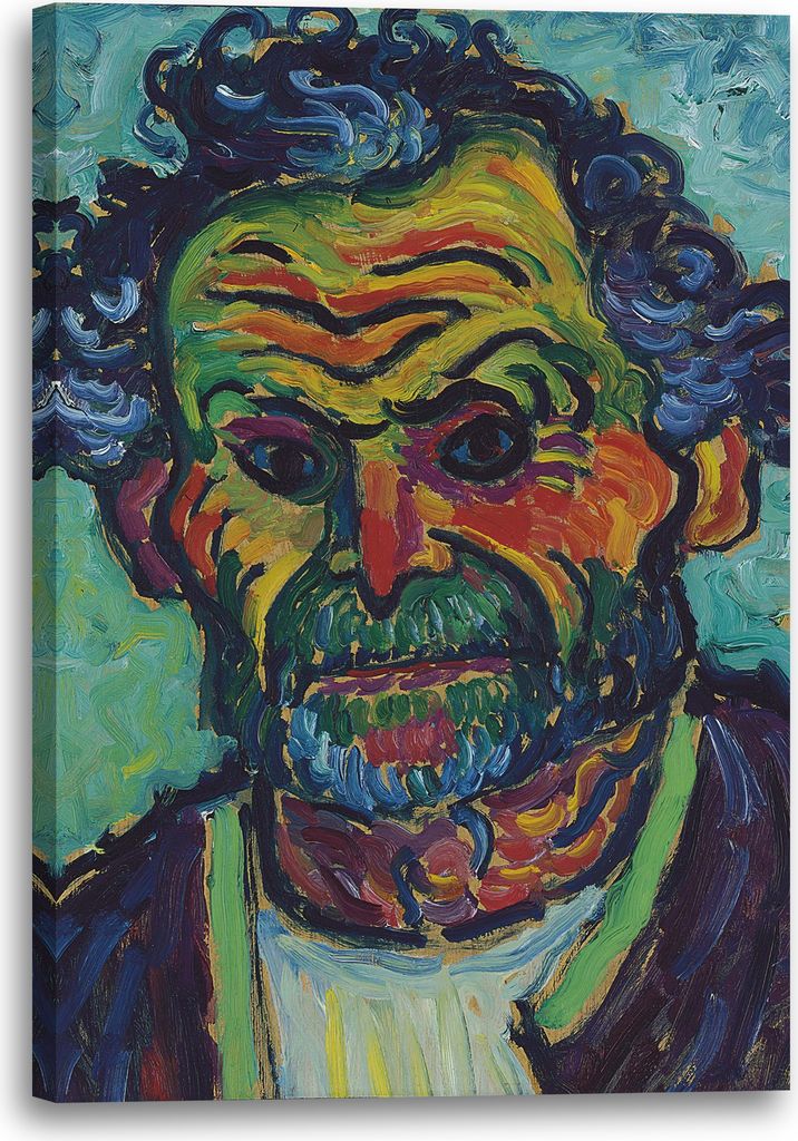 Leinwandbild (40x60cm): Alexej von Jawlensky - Bauer, echter Holz-Keilrahmen inkl. Aufhänger, handgefertigt in Deutschland