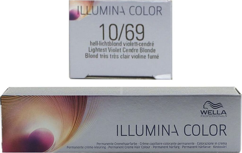 Wella Illumina 60 ml 10/69 hell lichtblond violett cendre Produktbild 