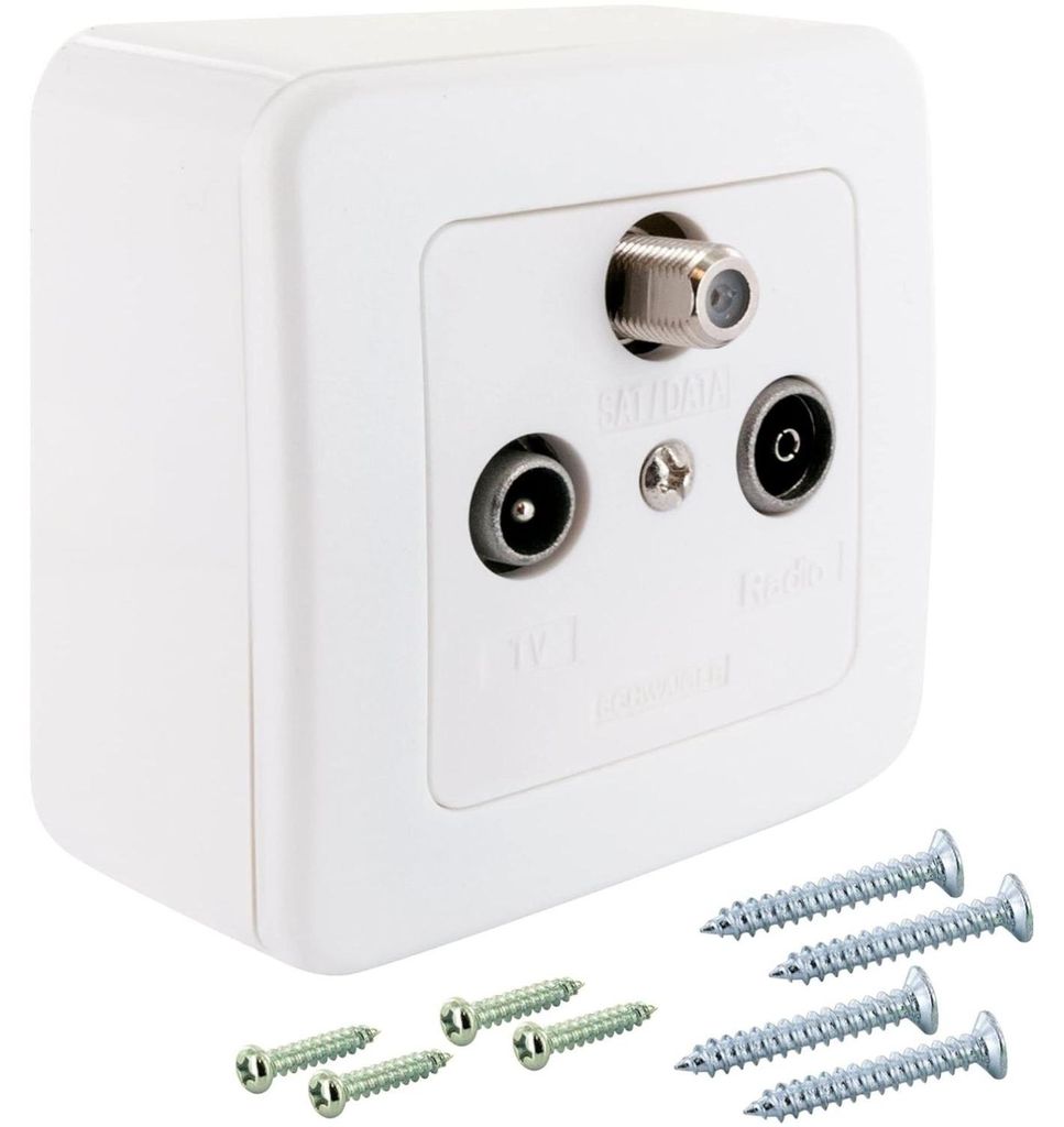 Schwaiger RDS908531 Schwaiger Multimedia Durchgangsdose 8 Immagine del prodotto 