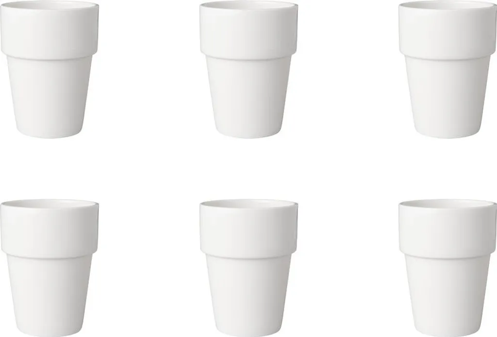 Set 6 Tazze Porcellana Bianca 19 cl: Il Tuo Momento Relax Quotidiano - 2