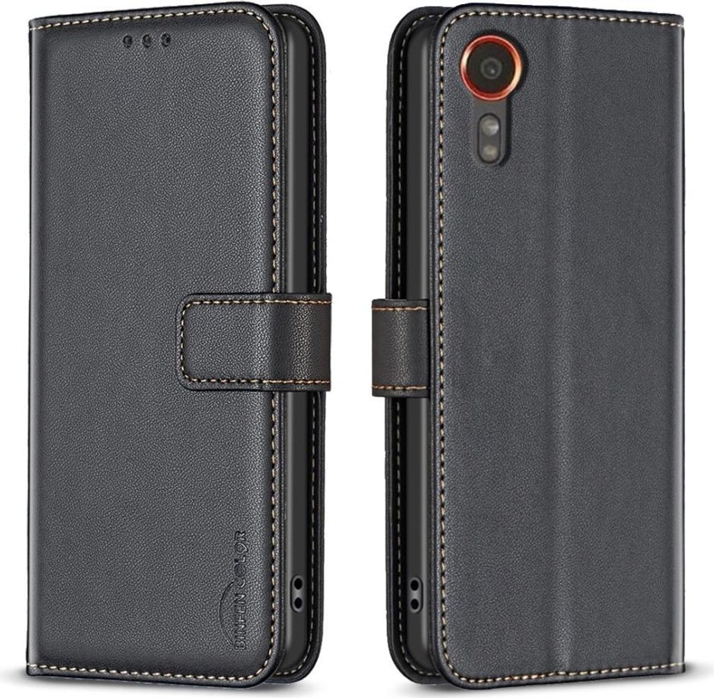Samsung Galaxy Xcover 7 Hülle - BINFEN Klapphülle - Schwarz
