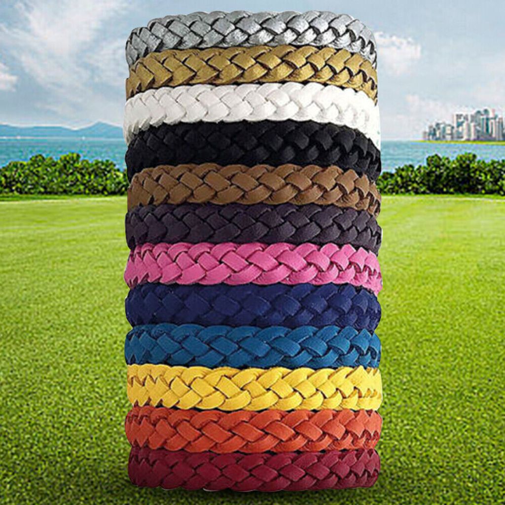 12 Stück Kinder Outdoor-Mückenschutz-Armbänder, verstellbares Lederarmband ohne Tropfschutz