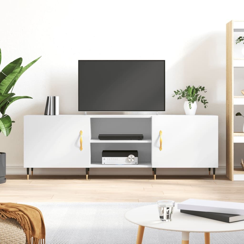 Maison Exclusive - TV-Schrank Weiß 150x30x50 cm Holzwerkstoff