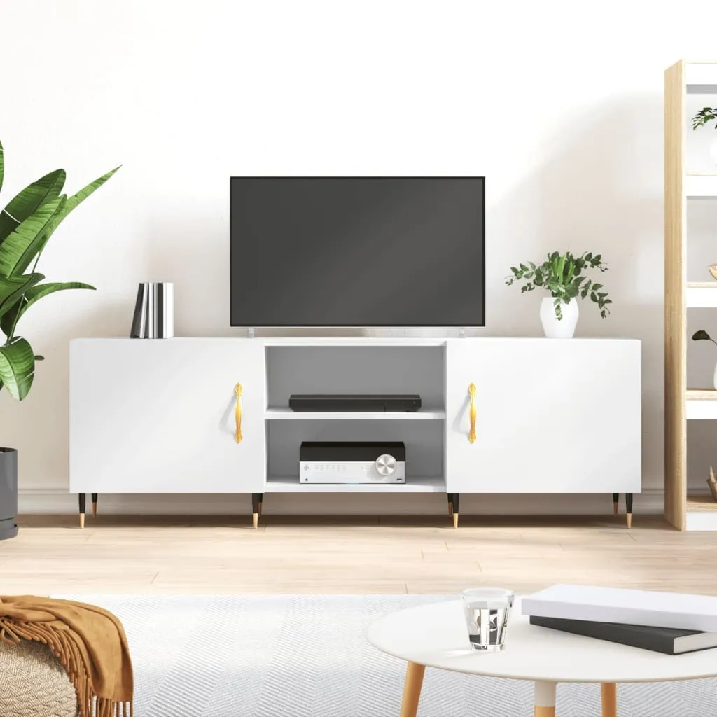 Maison Exclusive - Mobile TV bianco 150x30x50 cm Materiale ligneo