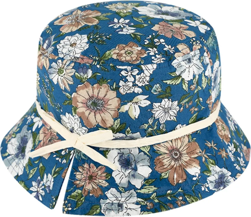 Cappello da pescatore in cotone Fiebig con motivo floreale