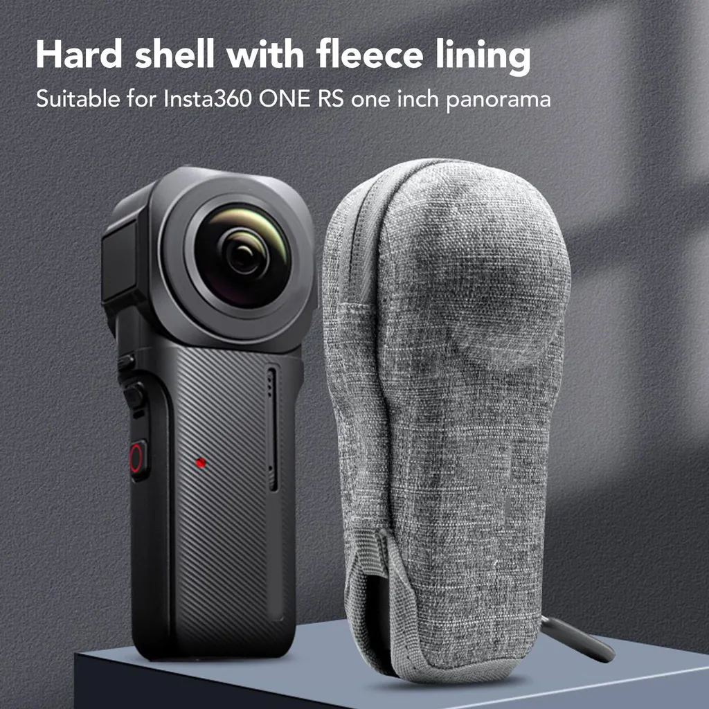 BRDRC Custodia Rigida Da Viaggio Per Insta360 X3/X2/X – Con Fodera In Pile, Cinturino Da Polso E Apertura Per Treppiede