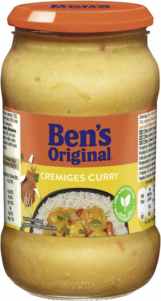Bens Original Sauce cremiges Curry mit feiner Kokosnuss 400g