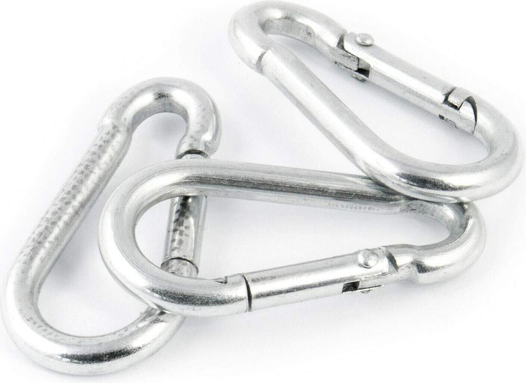 Feuerwehr Stahl verzinkt Karabinerhaken 10mm 50 Stück Drahtseil
