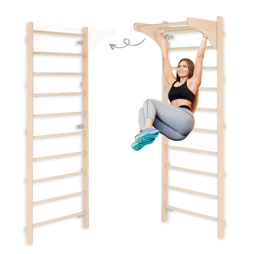 MAMOI Nástěnný gymnastický žebřík s rukojetí pro dospělé - Obrázek produktu 