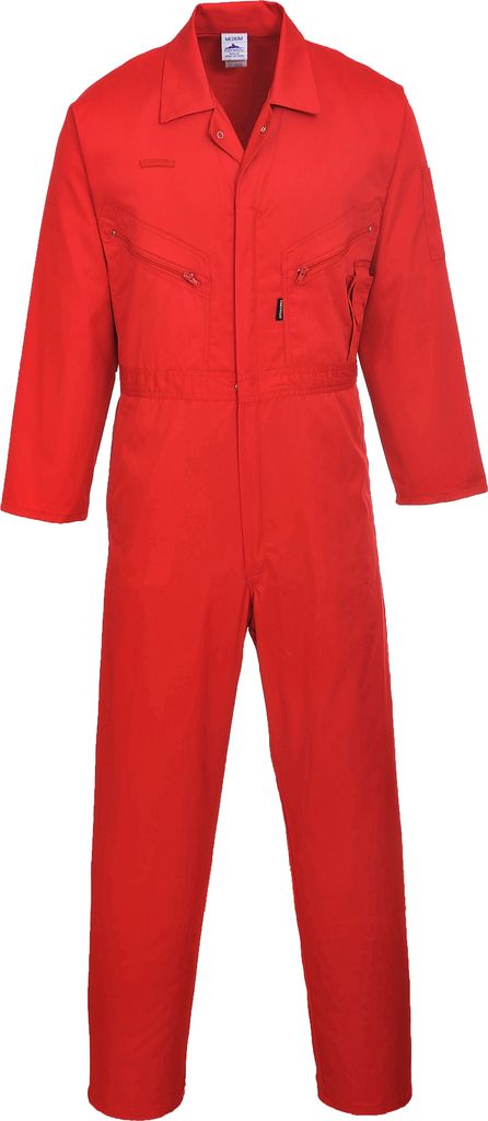 Portwest Herren Overall / Arbeitsanzug (2 Stück/Packung) RW6976 (2XL x Regulär) (Rot)