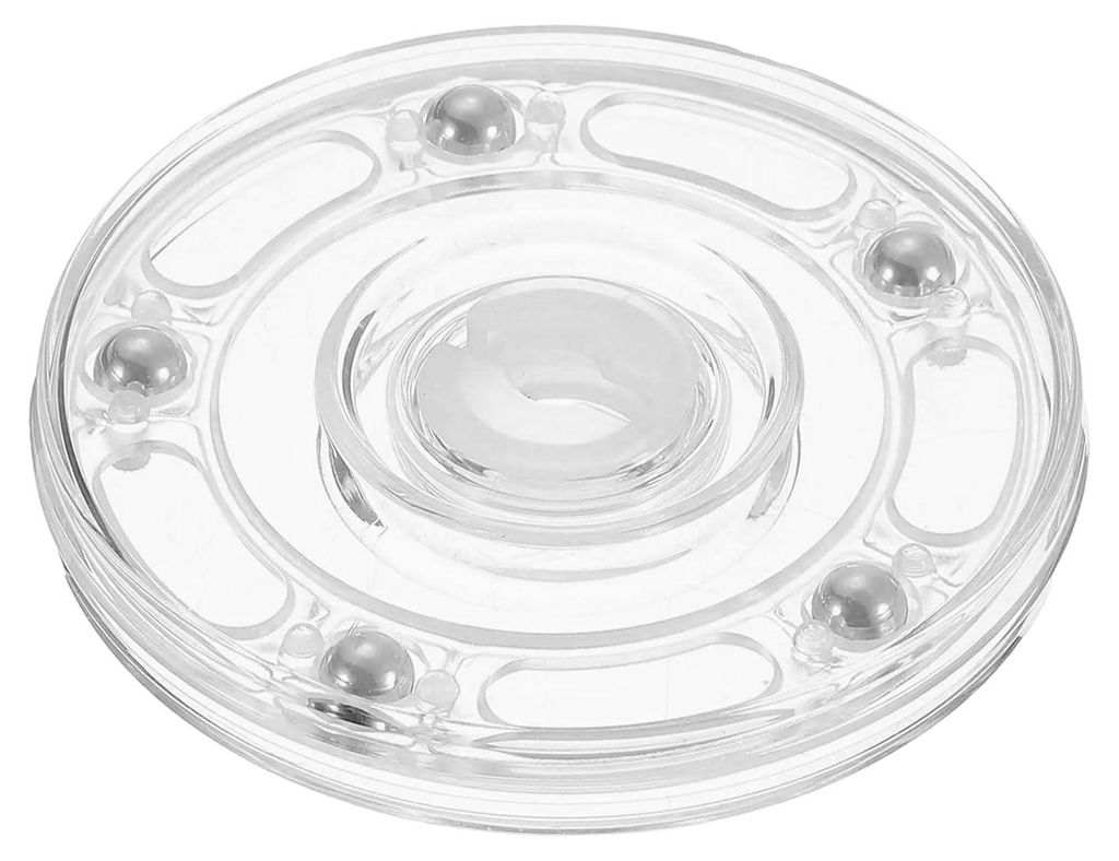 Drehteller aus Acryl (Lazy Susan), 7,6 cm (3 Zoll), transparent, mit Kugellagern, 360° drehbar, für Gewürzregal, Tisch, Kuchen, Küche, Speiseka...