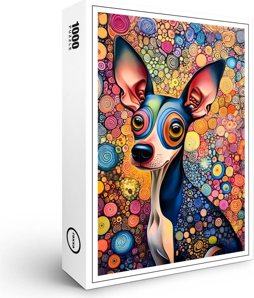 raxxa Premium-Puzzle "Color Splash Pop-Art Dog Portrait", 1000 Teile