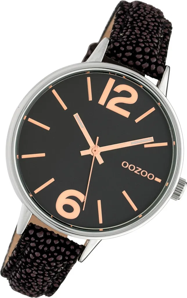 Montre analogique pour femme Oozoo C10459 avec bracelet cuir chocolat