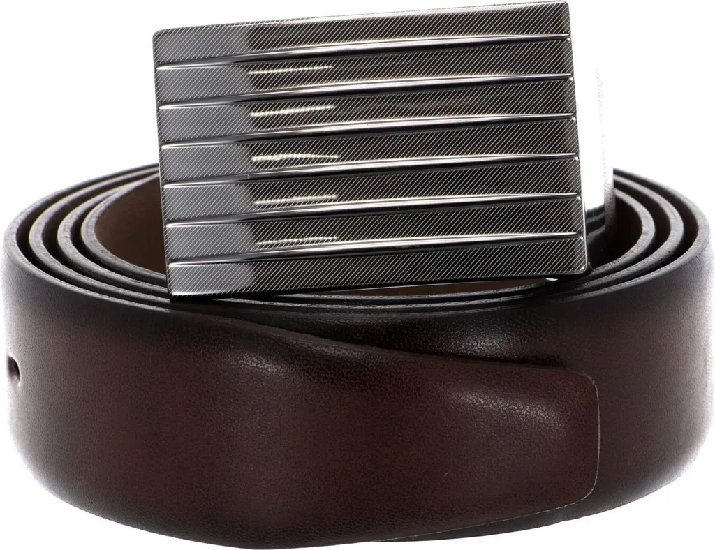 Vanzetti Cintura Pelle Marrone Scuro W80 | Stile Vintage 35mm
