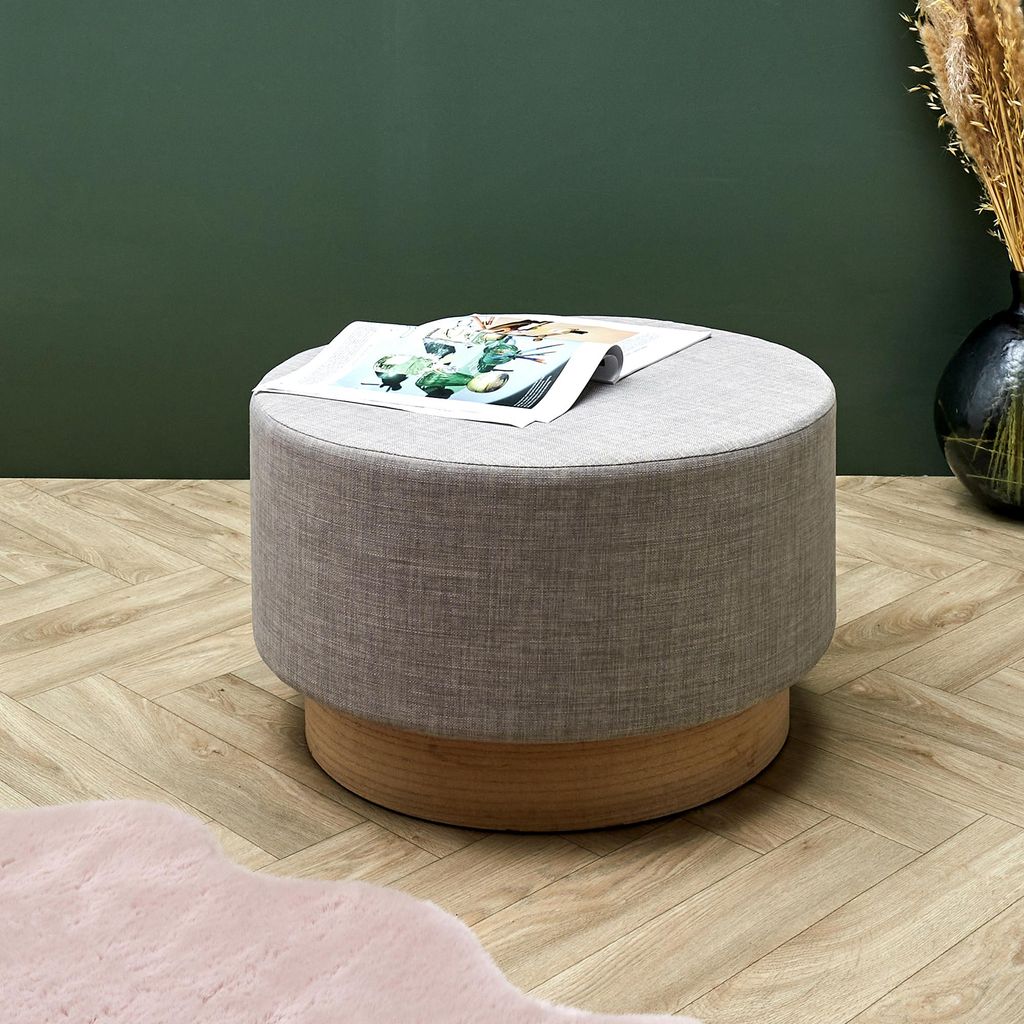 Pouf - HOME DECO FACTORY - Scandinave - Pratique - Gris Image du produit 