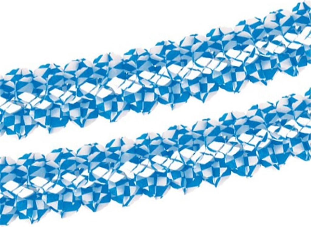 Papstar Girlande Bayrisch-Blau 16cm x 4m 1 Stück Produktbild 