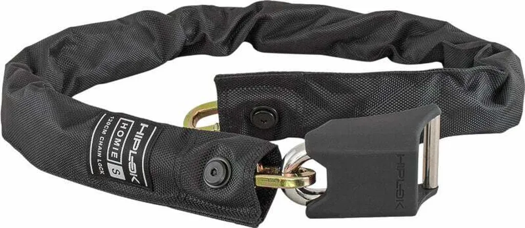 Chaîne Antivol Vélo Hiplok Home Argent Noir avec Cadenas Haute Sécurité