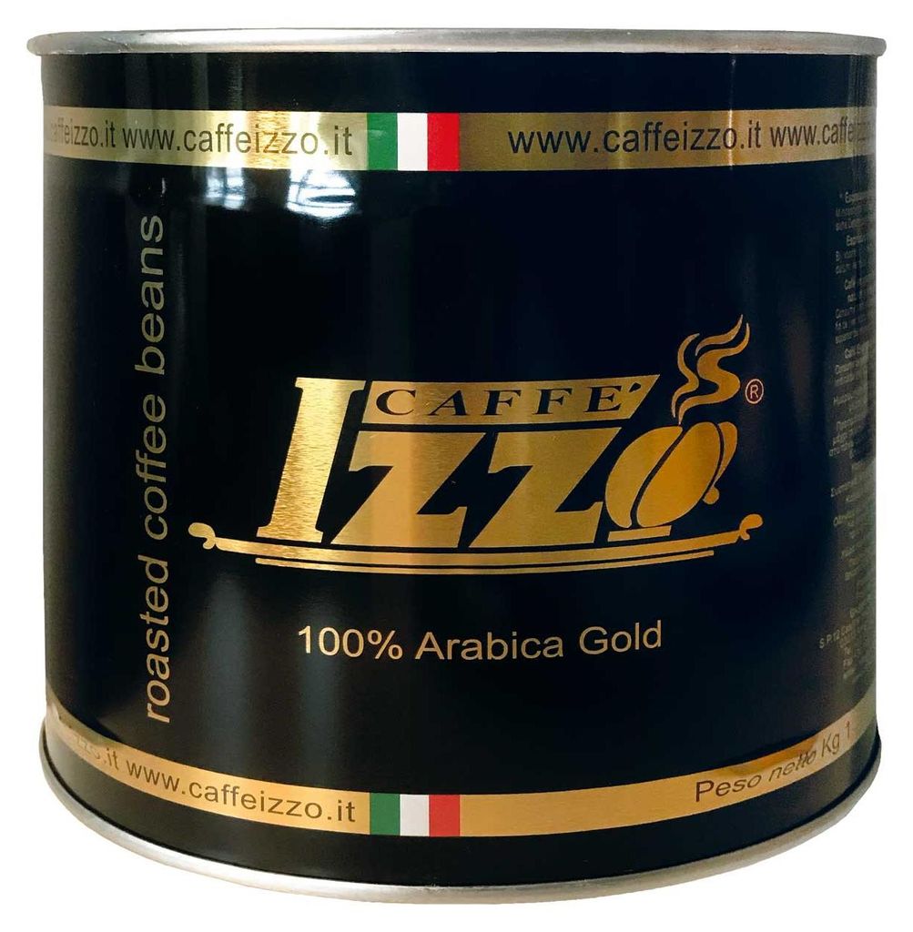 IZZO Espresso 100% Arabica Gold im Aufsatz 1kg Dose Produktbild 