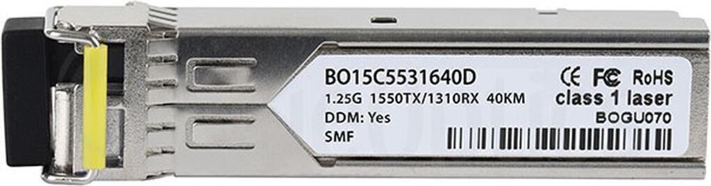 Kompatibler Viavi SFP-BXD53-40KM BlueOptics BO15C5531640D SFP Transceiver, LC-Simplex, 1000BASE-BX-D, Singlemode Fiber, TX1550nm/RX1310nm, 40KM, DD...