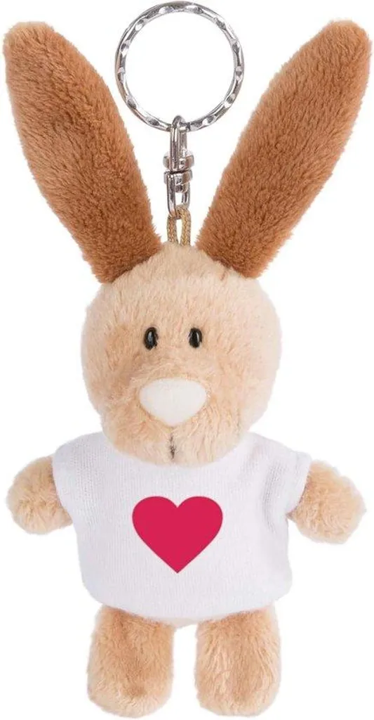 Porte-clés t-shirt beige 10 cm - Finition soignée et design souple
