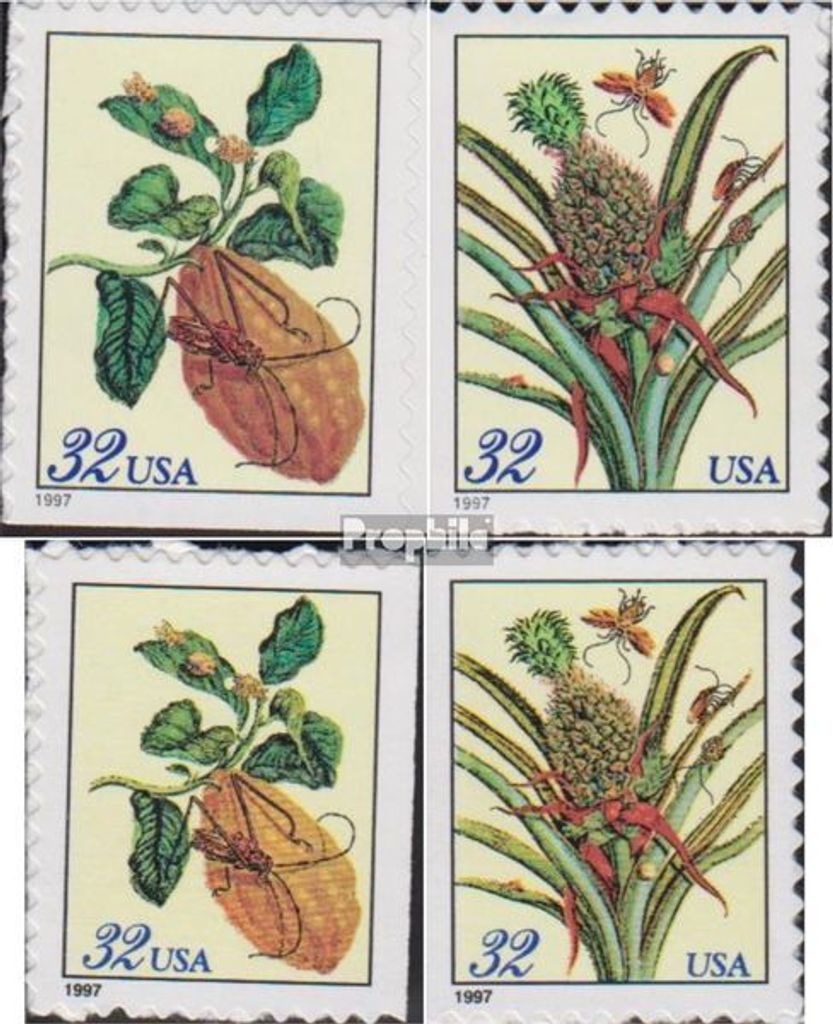 Briefmarken USA 1997 Mi 2806BD-2809BD (kompl.Ausg.) postfrisch Freimarken: Blumen