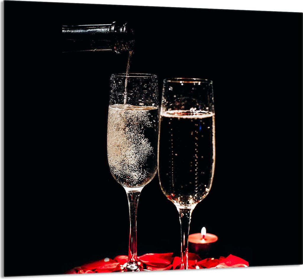 GLASPLATTE FÜR KÜCHE 65x60 Wein