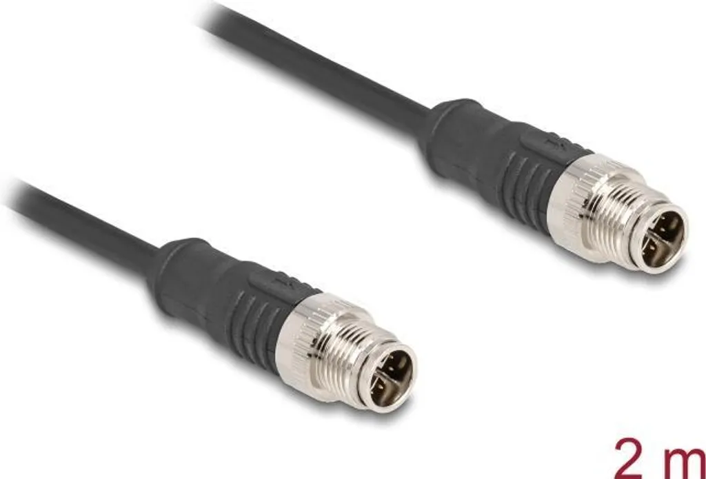 Cavo Delock 80864 M12-X: Connessione Ethernet Industriale 2m S/FTP