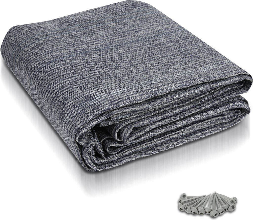 Aopunly Zeltteppich 300X500cm Vorzeltteppich Campingteppich Outdoor Teppich Vorzeltboden Zeltunterlage Zeltboden für Zelt Wohnmobil Blau-grau