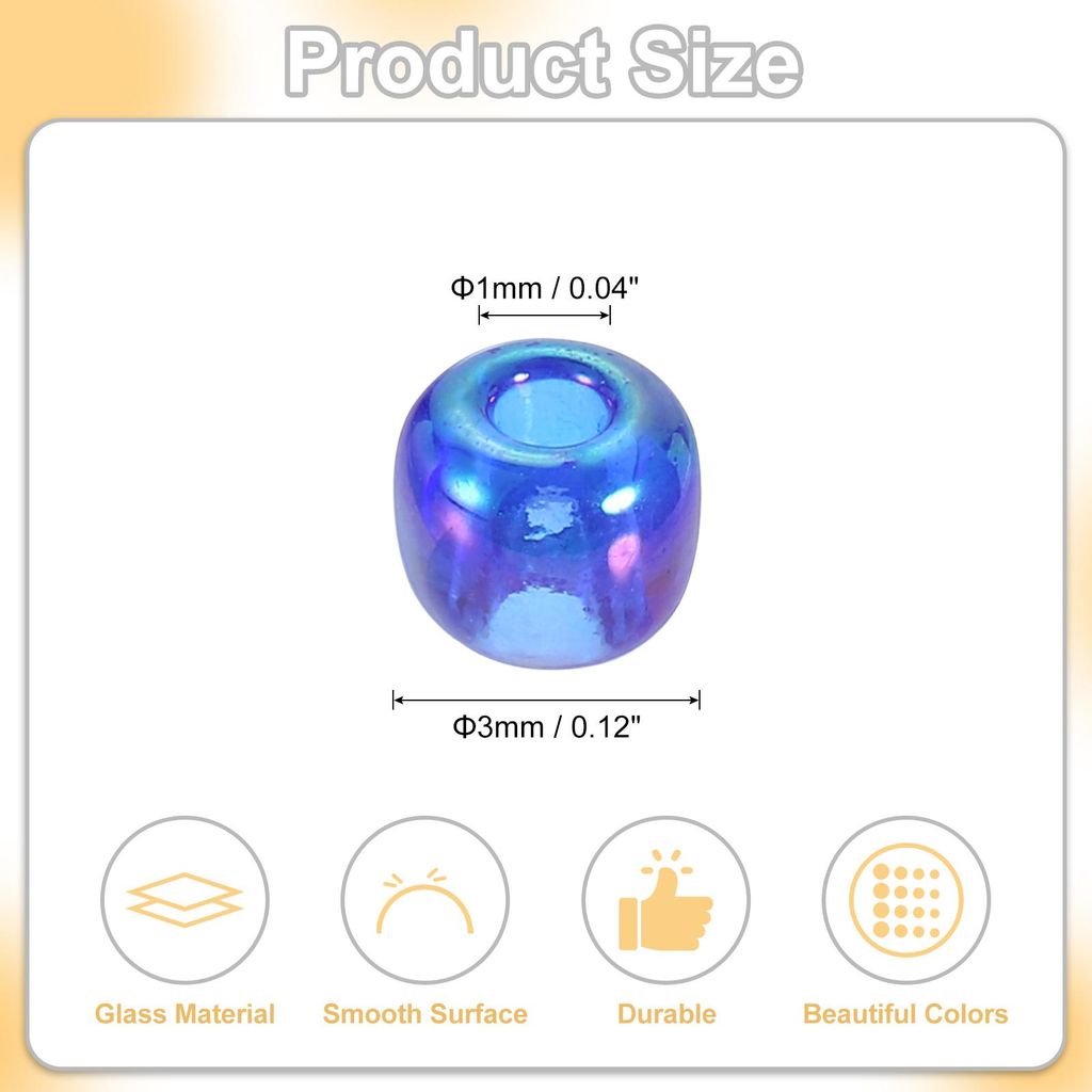 2000 Stš¹ck Glasperlen zum Auff?deln, 3 mm Perlen fš¹r Armb?nder Selber Machen Mini Lose Glas Kleine Perlenset fš¹r DIY Ohrringe, Halsketten,...