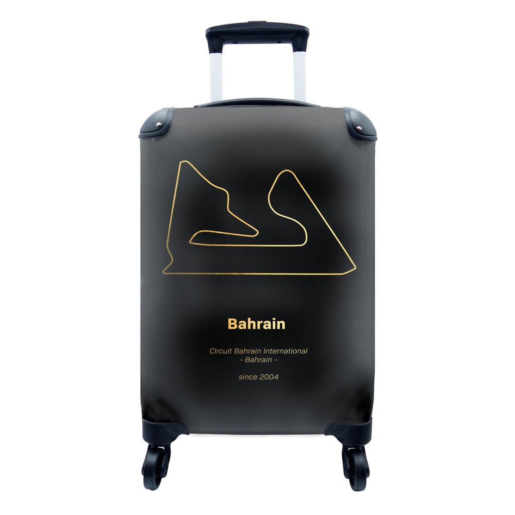 MuchoWow Koffer Handgepäck Trolley Rollkoffer Kleine Reisekoffer mit 4 Rollen - Bahrain - F1 - Rennstrecke - Cabin Size < 55x40x23 cm & 55x40x20...