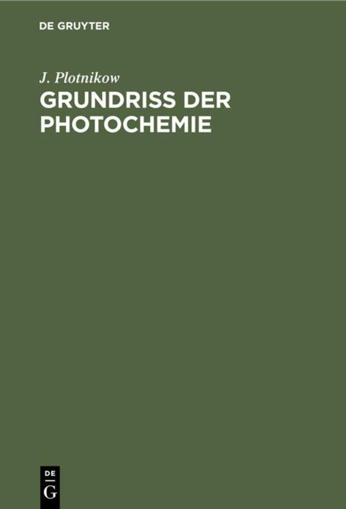 Grundriss der Photochemie