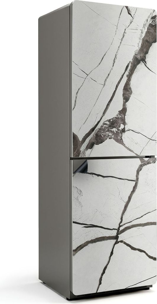 Marmor-Ader-Muster – Magnetische Kühlschrank Abdeckung – Dekorfolie magnetisch Küche – Kühlschrank Magnet Deko – selbstklebende Magnetta...