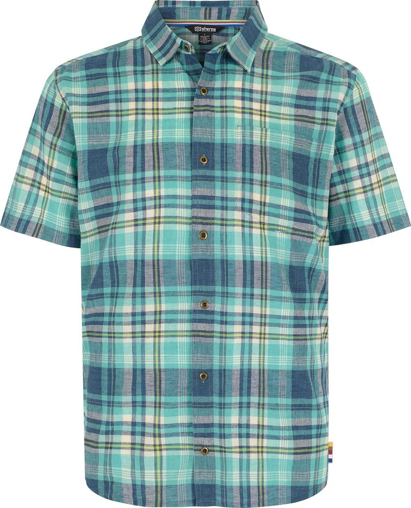 Sherpa Adventure Gear Sherpa Herren Hosh Plaid Kurzarmhemd AZULE M