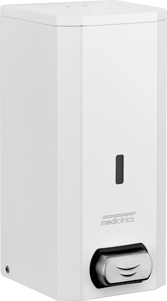Mediclinics Schaumseifenspender - 1500 ml - Edelstahl weiß pulverbeschichtet