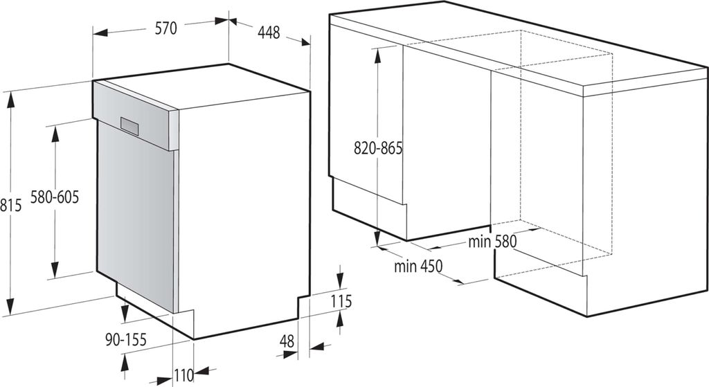 Gorenje - GI520E15X - Einbau-Geschirrspüler - 45 cm - Produktbild 9