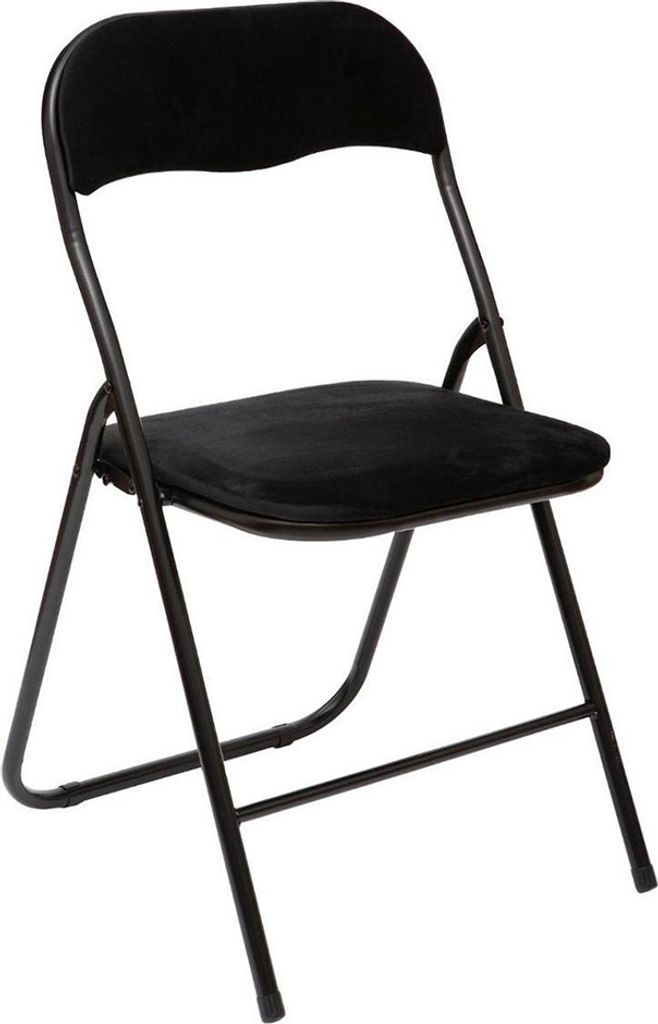 Eazy Living Zamatové skladacie kreslo Barbe Black Obrázok produktu 