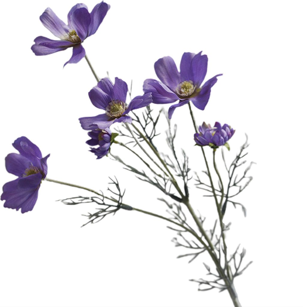 Künstliche Blume wasserdichte realistische Seidenstoff Daisses Künstliche Blume für Wohnkultur-Lila