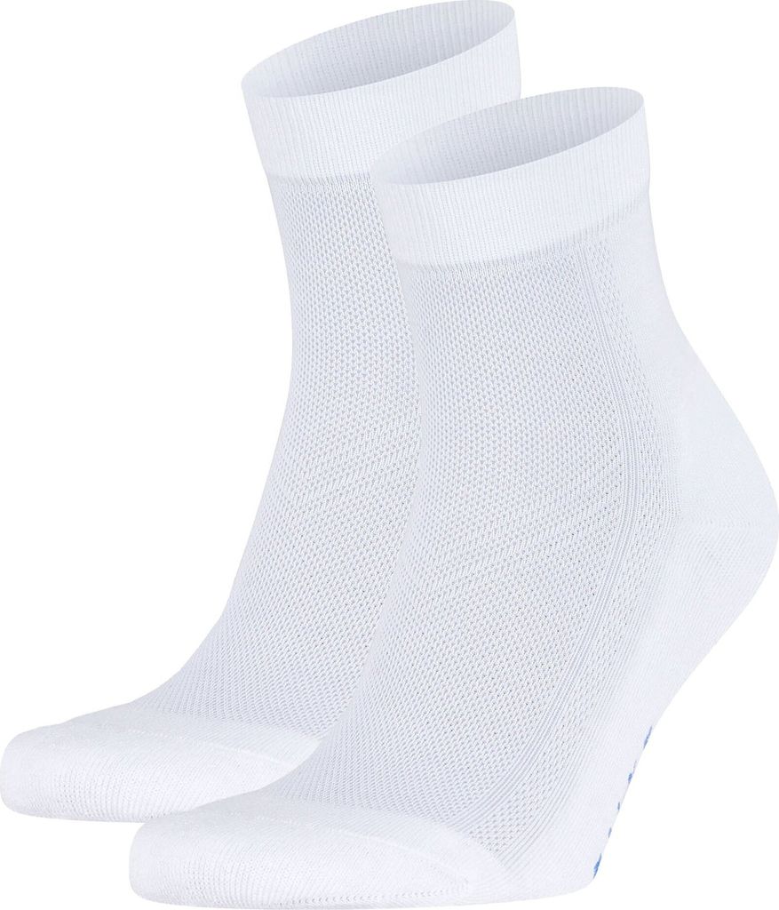 FALKE Uni Socken 2er Pack - Cool Cick, Polyester, einfarbig Weiß 35-36