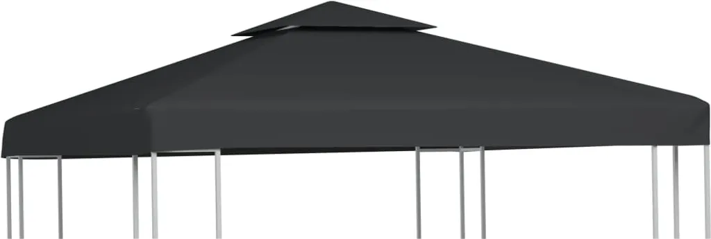 Toit de pavillon imperméable 310 g/m² gris foncé 3x3m haute résistance